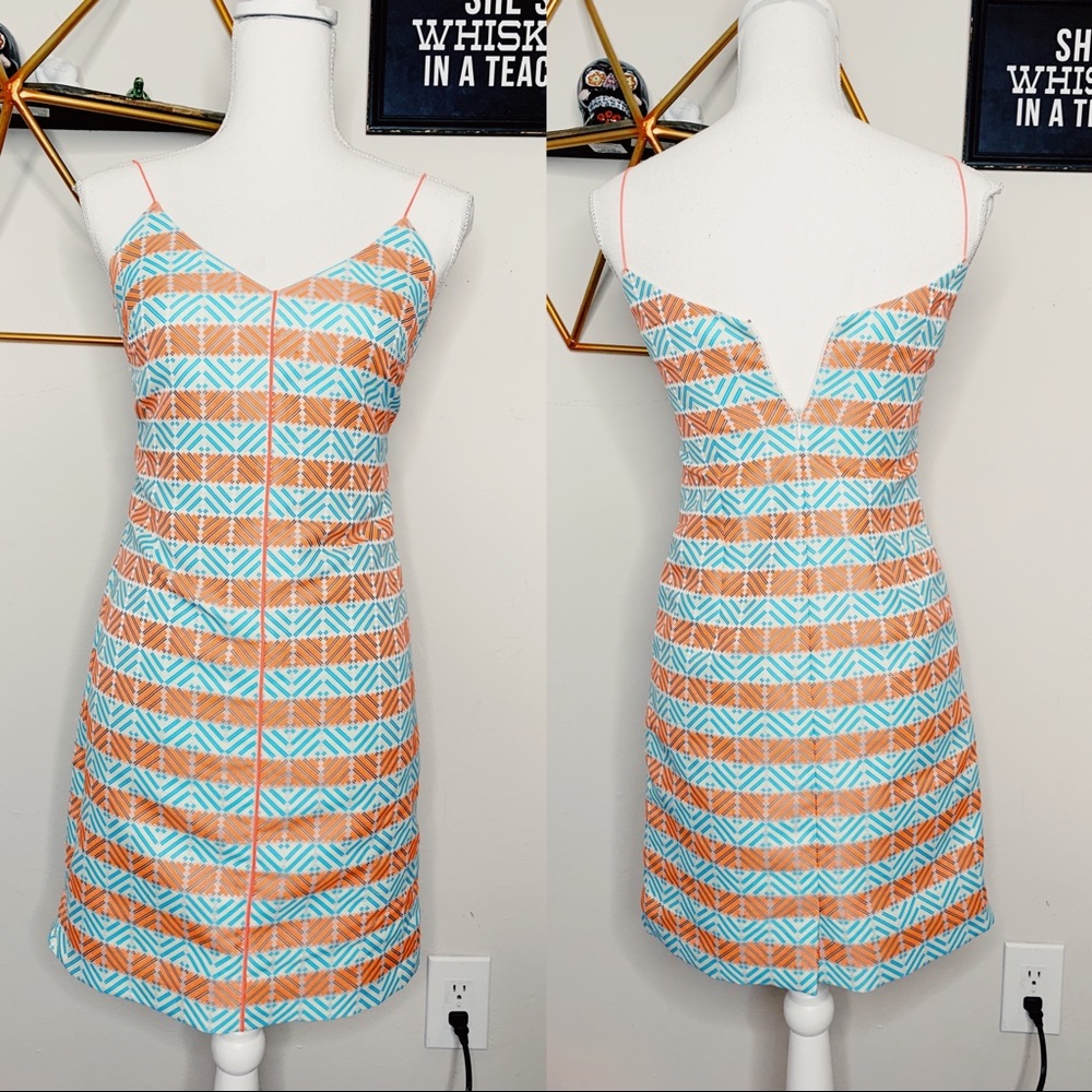 J. Crew Collection Silk printed shift dress M1354